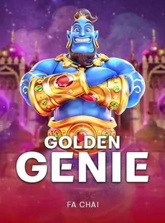 ภาพปกเกมสล็อต Golden Genie ธีมยักษ์จีนี่ในตะเกียงแก้วจากค่าย FaChai