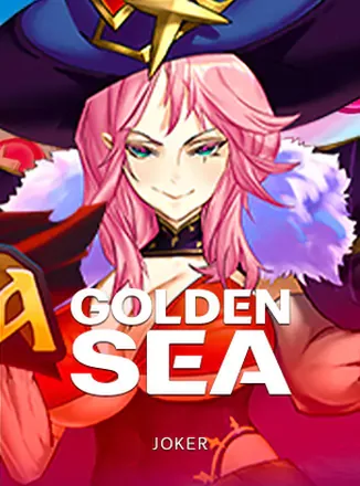 ภาพปกเกมสล็อต Golden Sea ธีมสมบัติใต้ท้องทะเลสีทองจากค่าย Joker