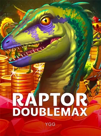 ภาพปกเกมสล็อต Raptor Doublemax ธีมไดโนเสาร์โลกล้านปีจากค่าย Yggdrasil