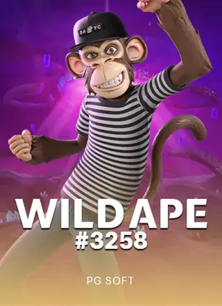 ภาพปกเกมสล็อต Wild Ape #3258 ธีมลิงไซเบอร์พังก์จากค่าย PG Soft